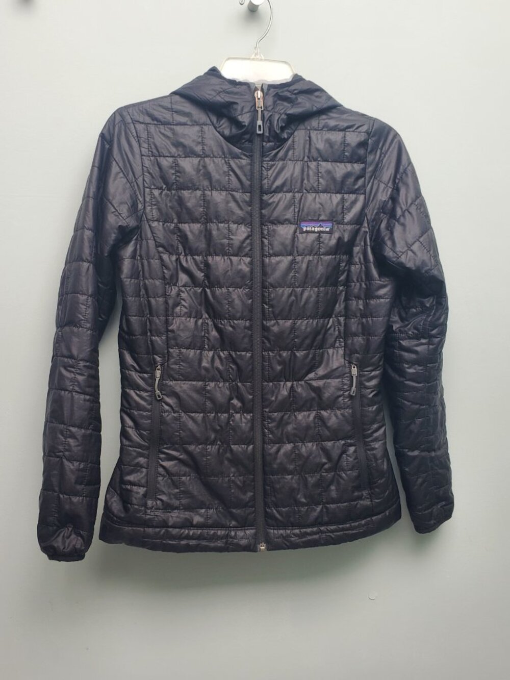 Patagonia Women’s Nano Puff Full Zip Hoody Jacket - Black - Size XS